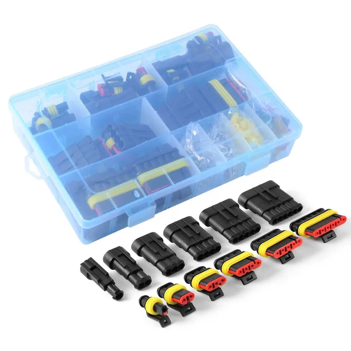 Car Waterproof Electrical Wire Cable Automotive Connector 1-6Pin Way Plug Kit