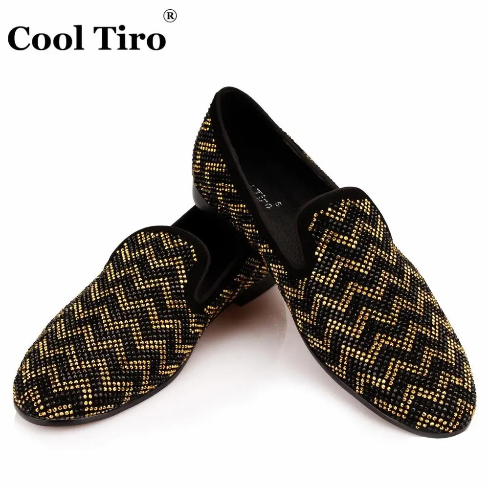 Rhinestone Strass Loafers Men Moccasins Slippers Men`s Dress Shoes  (13)