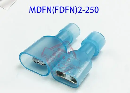 

500pairs FDFN(MDFN)2-250 cold-pressed nylon male and female insulated terminal block flame-retardant high temperature 6.3 spring