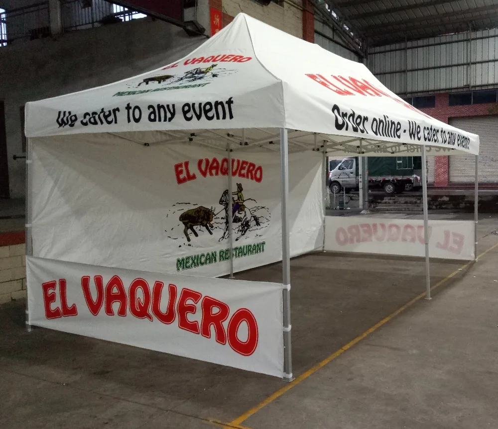 

10"*20" size folding tent 3*6m customized logo with aluminum bracket beach tent used in outdoor and advertisement, free ship