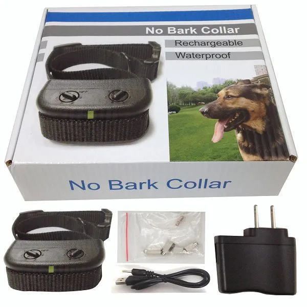 Waterproof Rechargeable Anti Barking Adjustable Shock Vibration Dog