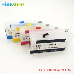 Einkshop 954 многоразового замена картриджа для hp 954XL 954 XL OfficeJet Pro 7740 8210 8730 8720 8710 принтер автоматический сброс чип