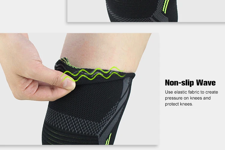 1 Piece Sports Knee Brace Compression Sleeve Elastic Non-Slip 3D Circular Knitting Provides Fitness Running Cycling Knee Pad