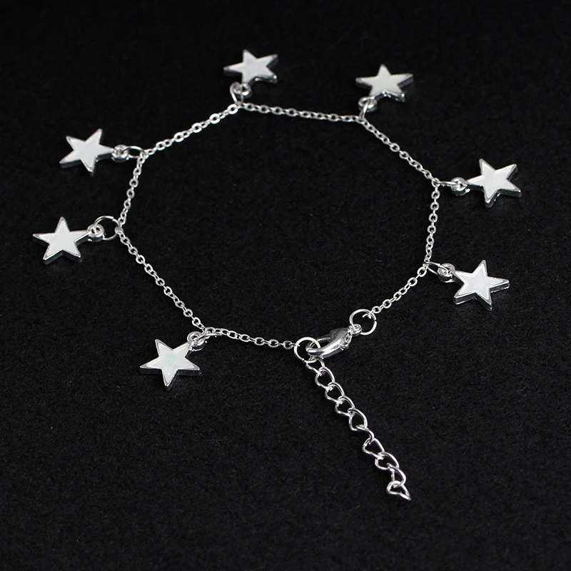DIY эмаль светящиеся браслеты со звездами для женщин мини милые амулеты светится в темноте дизайн сладкие браслеты для девочек ювелирные изделия