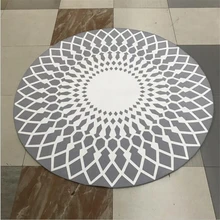 Большой мягкий круглый ковер с абстрактным принтом для украшения гостиной, спальни, стола, кровати, рядом с ковриком, для домашнего пола, тонкий коврик