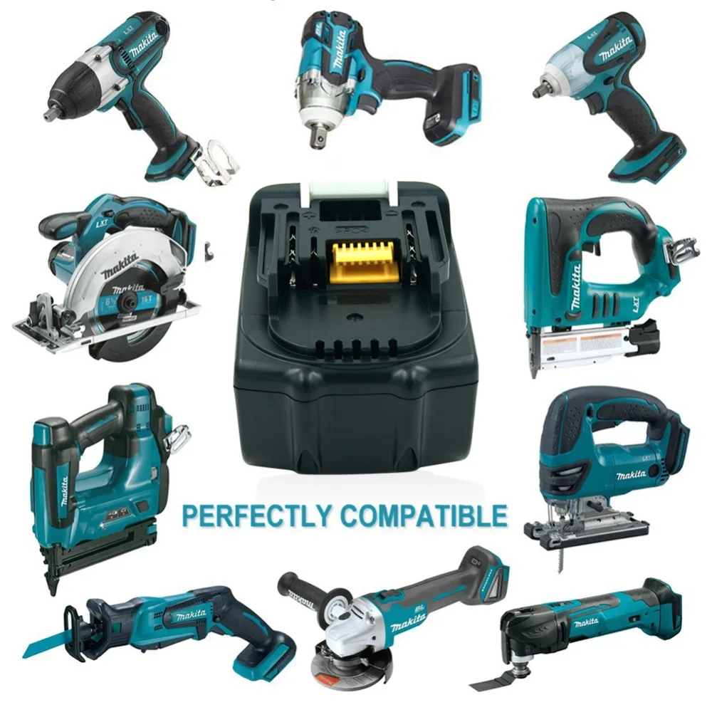 2 шт. BL1850 5.0Ah Замена Литий Перезаряжаемые Батарея для Makita 18V 5000 мА/ч, BL1815 BL1830 BL1840 BL1850 LXT400 Мощность инструменты