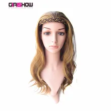 Girlshow 2" длинный волнистый синтетический парик с повязка на голову в виде косички накладка с вьющимися волосами фотосессии, призвание, драма использования 210 г/шт