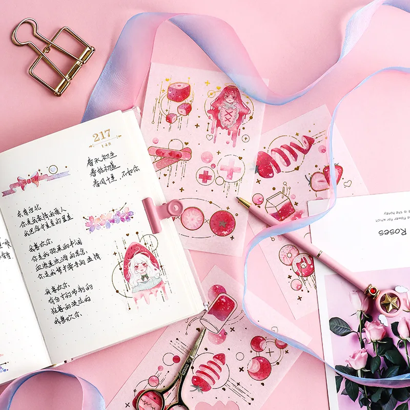 

3sheets/1pack Dream Star Series Diary Planner Decorative Mobile Stickers Scrapbooking Craft Stationery Stickers