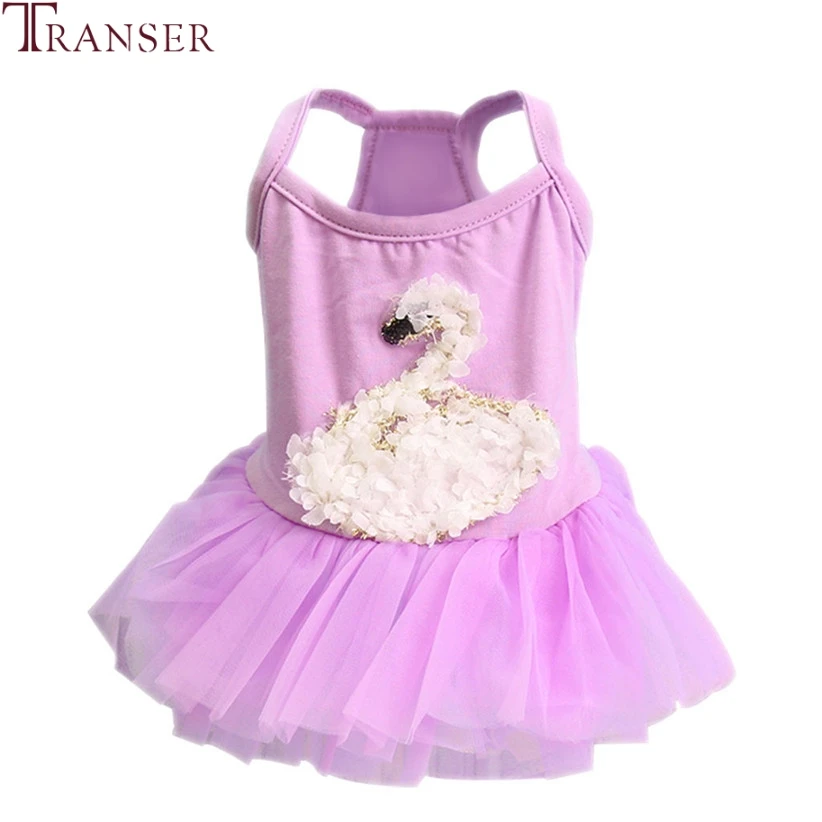

Little Dog Swan Lace Dress Sleeveless Strappy Tutu Dresses for Small Dogs Summer Pet Clothes White Pink Purple XS-XXL 90404