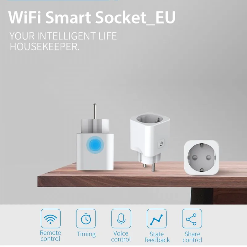 Умный дом wi-fi-розетка Разъем телефон управление таймер «Умная» вилка совместимый для Amazon Alexa (ЕС Plug)