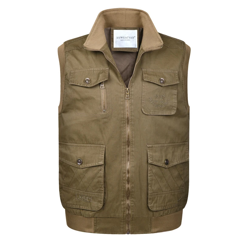 2016 New Winter Multi Pockets Vest Men Sleeveless Jacket-in Vests ...
