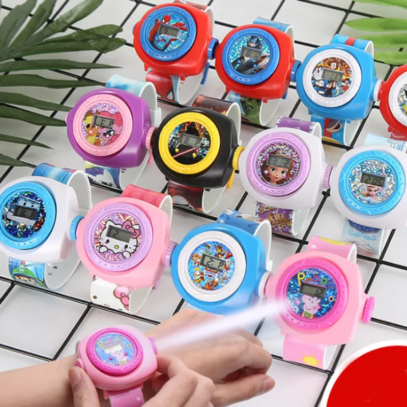 

3D Projection illuminate Cor Doraemon Watch Kids Toy Cartoon Spiderman Electronic Digital Children Watches LED Display Kid Clock
