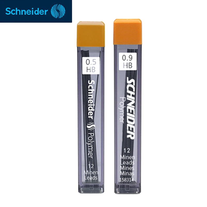 

4 Pcs/Lot Schneider Pencil Lead core HB Anti-fracture Black lead 0.5/0.7/0.9 (Not easy to break)School Office Supplies wholesale