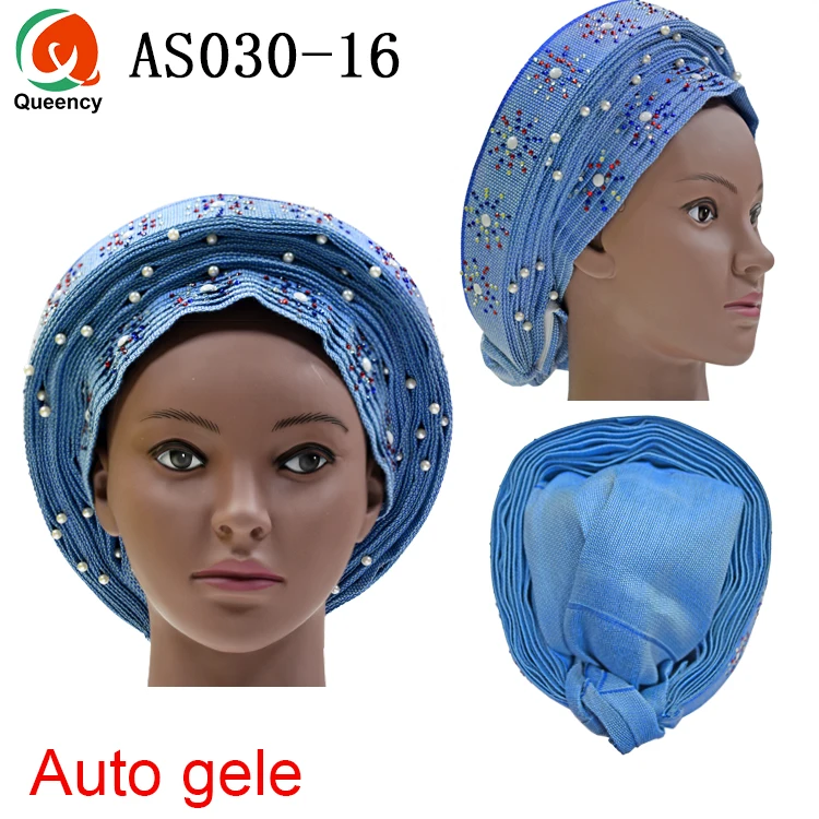 Queency африканские готовые дамы Aso oke материал авто-геле Headtie многоцветные доступны DHL AS030