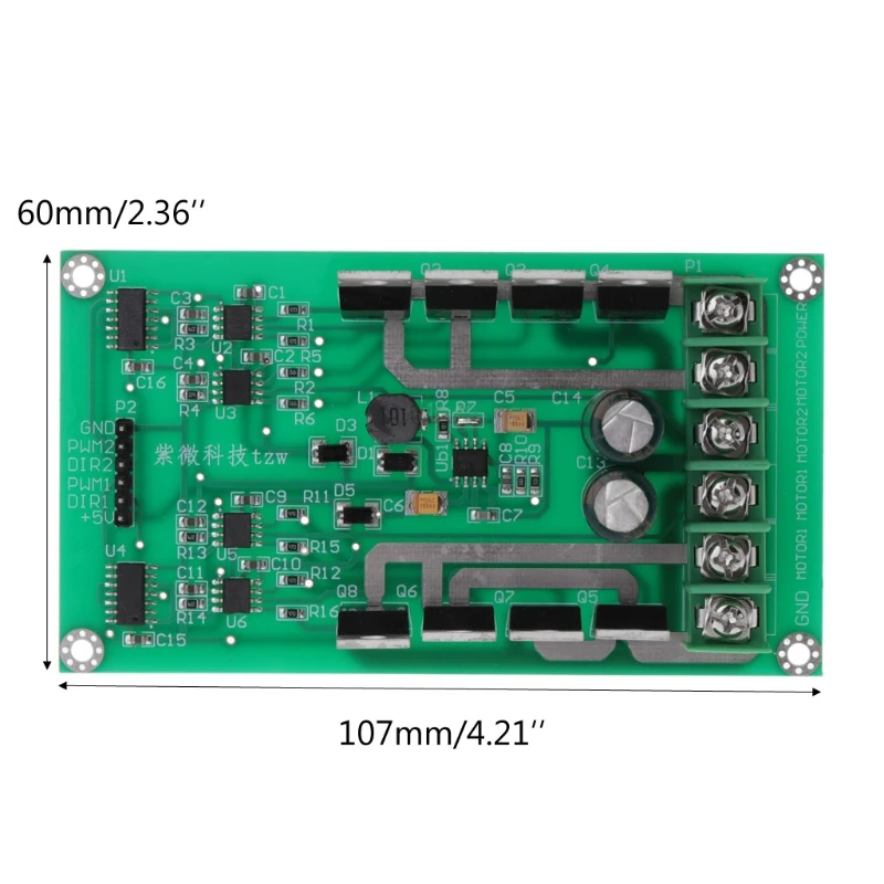 

10A Peak 30A Dual Channel Motor Driver Board Module High Power H Bridge DC 3-36V qiang