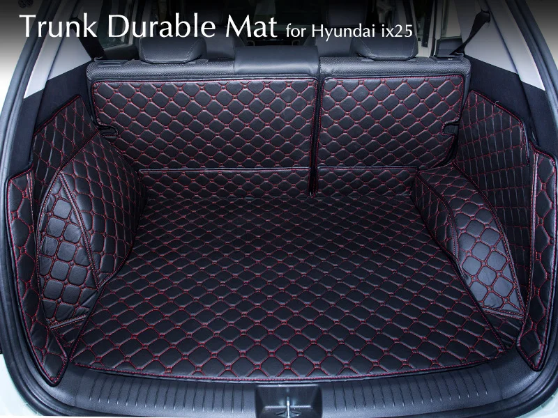 

For Hyundai ix25 2014 2015 2017 Rear Tail Car Trunk Mat Durable Boot Carpets Full Coverage Car Styling