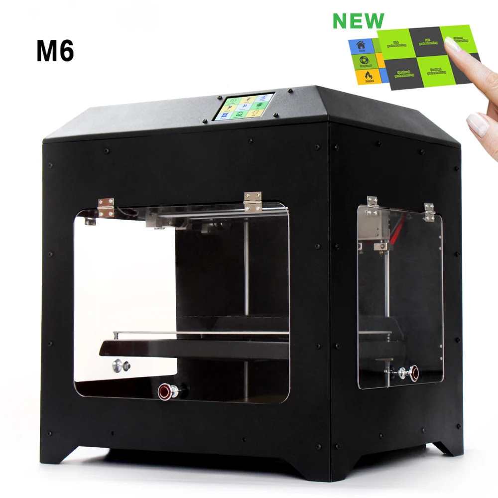 Double Color M6 3D Printer 2017 High Quality Dual extruder