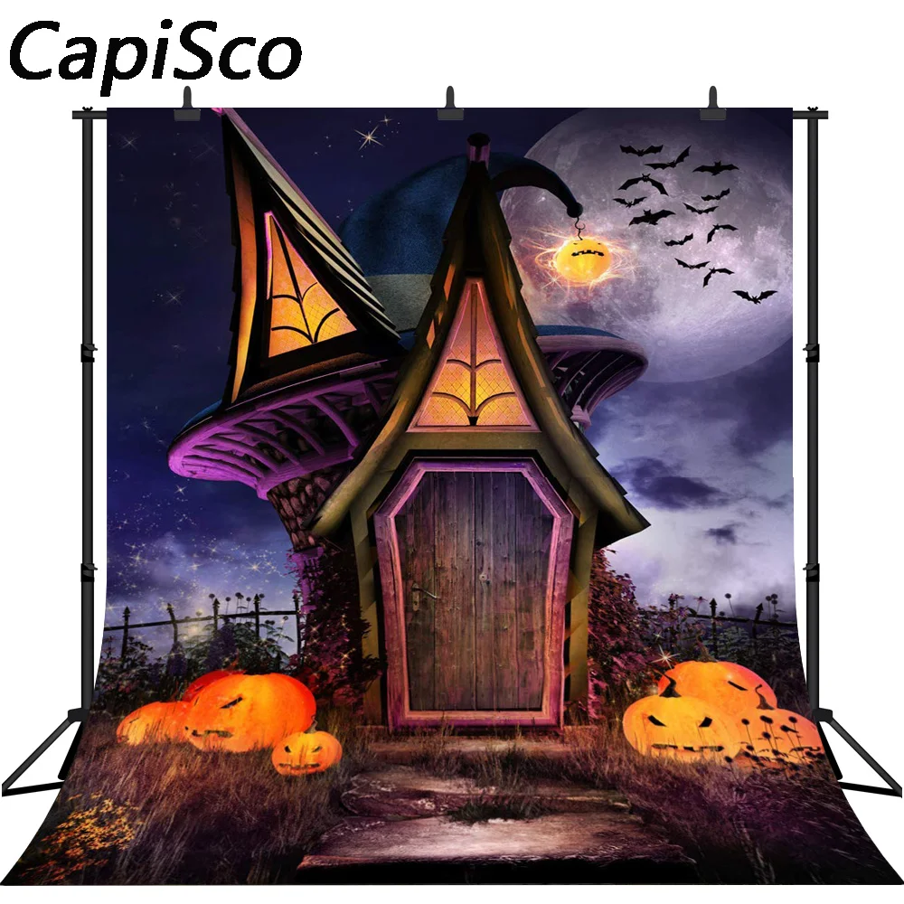 

Capisco photography background cartoon Witch's House pumpkin Halloween theme backdrop professional photo background studio