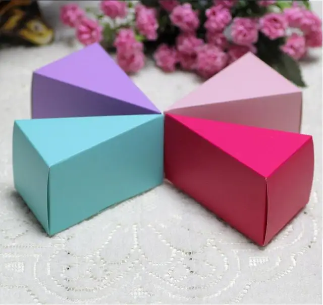 multi color triangle cake