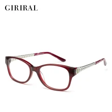 Женская оправа для очков ацетат круглый дизайнер близорукость бренд оптическая прозрачная Оправа очков#1-29006