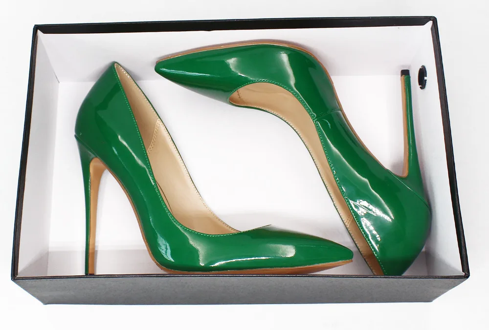 Chentel/женская дизайнерская обувь; женская красивая обувь из лакированной кожи; цвет красный, зеленый; модная свадебная обувь на каблуке; женские туфли-лодочки; Размеры 35-41 - Цвет: as picture