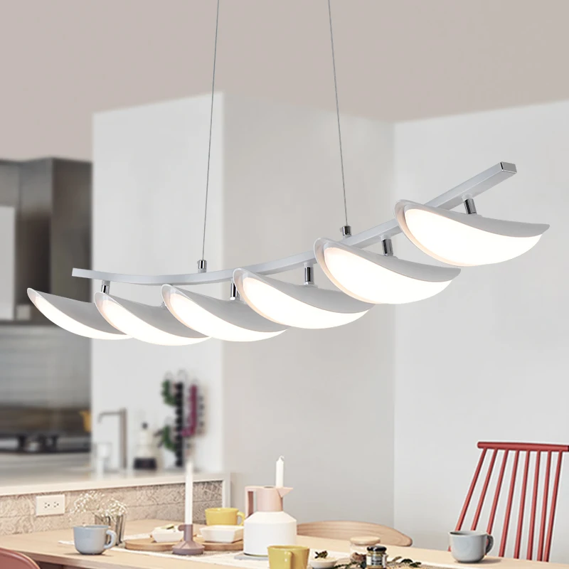 

New Creative Modern LED Pendant Lights Kitchen Acrylic+Metal Suspension Hanging Ceiling Lamp For Dinning Room Lamparas Colgantes