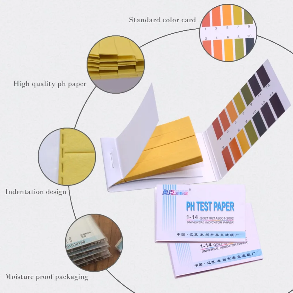 

1 Piece PH Test Paper PH PH Test Strip 1-14 Paper Litmus Paper Tester/ Brand New Measurement Analysis Instrument