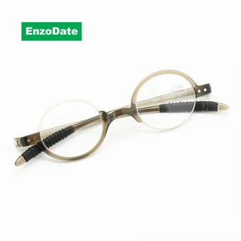 

Bendable Reading Glasses Classical Retro Round Frame Flexible Pocket Reader Nerd Geek Presbyopia Glasses +1.0 to +3.5 soft case