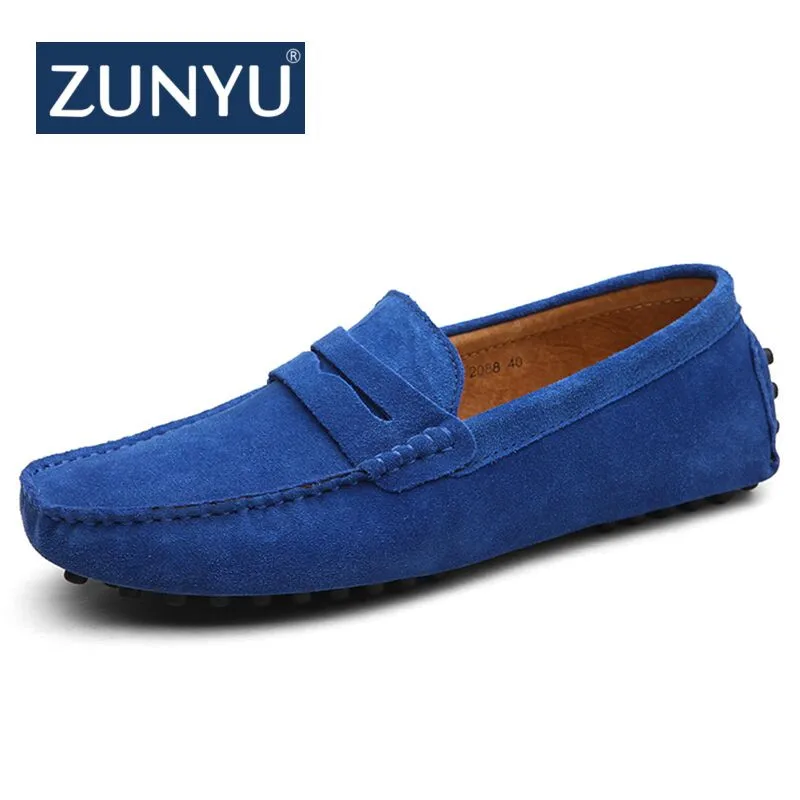 

ZUNYU Fashion Summer Style Soft Moccasins Men Loafers High Quality Genuine Leather Shoes Autumn Men Flats Gommino Driving Shoes