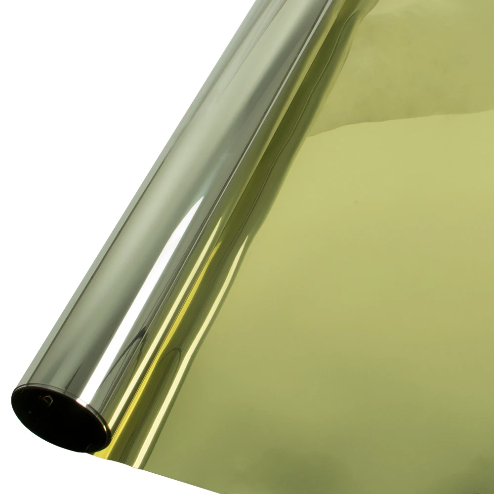 

90x200cm Mirrored Effect Gold Silver Solar Tint Reflective Window Film One Way Privacy Tint for Home Office Store Glass