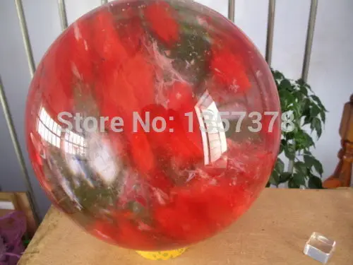 

huij 00306 SMELT RED QUARTZ CRYSTAL BEAUTIFUL SPHERE BALL Bronze Statue