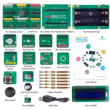 SunFounder PiPlus Electronics Building Block Sensor STEM Starter Kit for Raspberry Pi Model B+/2 Model B/3 Model B