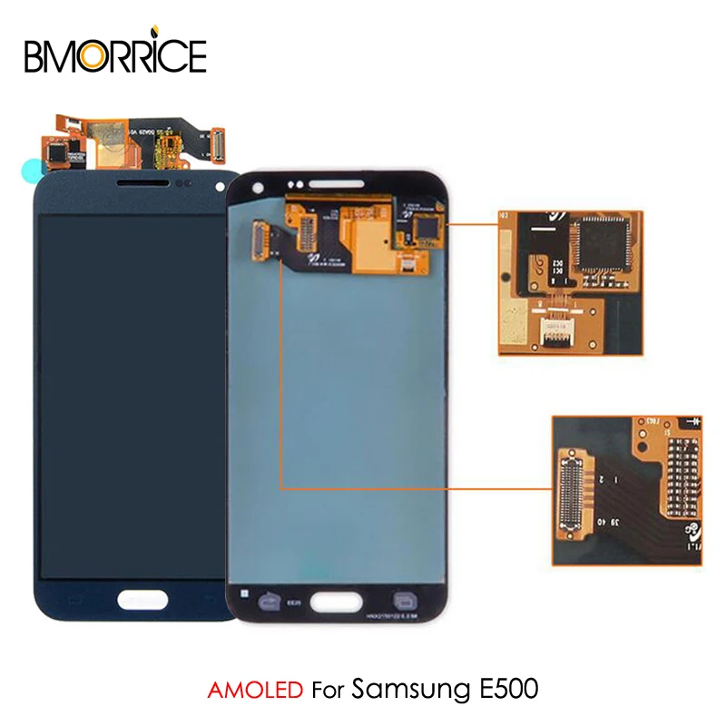 

AMOLED For SAMSUNG E5 E500 E500F E500H LCD Display OLED Touch Screen Digitizer Assembly Replacement Parts 5.0''