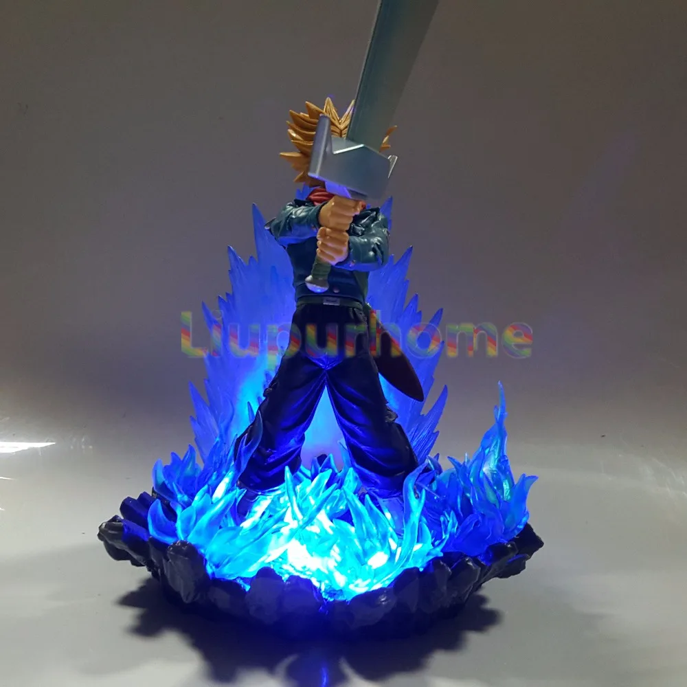 Dragon Ball Z Trunks The sword of hope Led Blue Fire Night Lights Lamp Anime Dragon Ball Super Trunks Decorative Led Lighting