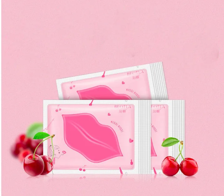 5 шт Cherry губ Кристалл Коллаген для губ маска колодки увлажняющий экстракт антивозрастной против морщин набор патчей гель-скраб Губы уход