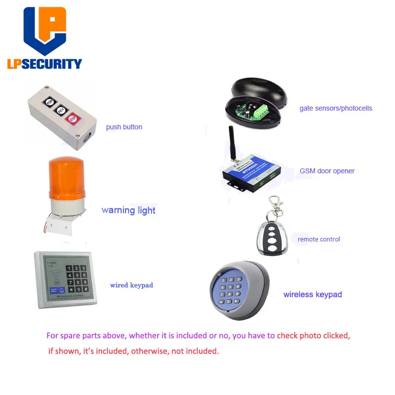 Раздвижные/распашные ворота открывалка аксессуары датчик для ворот клавиатуры, кнопка, GSM открывалка двери и т. Д