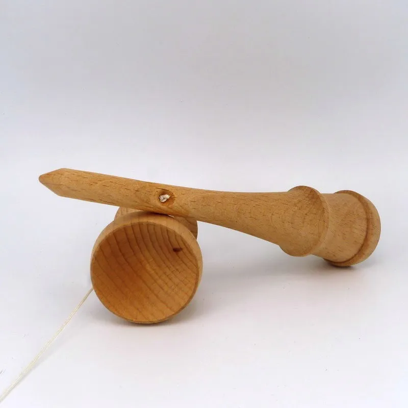 Натуральный Бук Kendama без заклепок$3,17 USD неокрашенный и простой Kendama 18 см бук kendama, разделяемая чашка и ручка