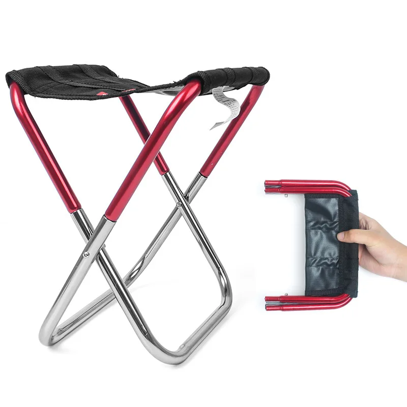 

New Style Outdoor Folding Chair Simple Mini Taboret Easy Carry Camping Fishing Queuing Used Relaxation Stool With Buggy Bag