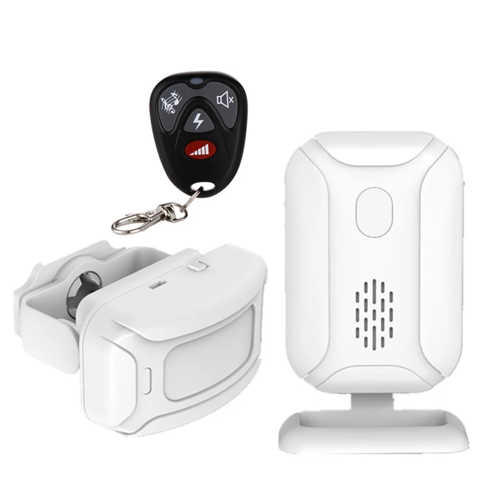 Remote Wireless PIR Motion Sensor Detector Door Bell Gate Entry Welcome Chime Doorbell Burglar Alarm for Home Shop Store