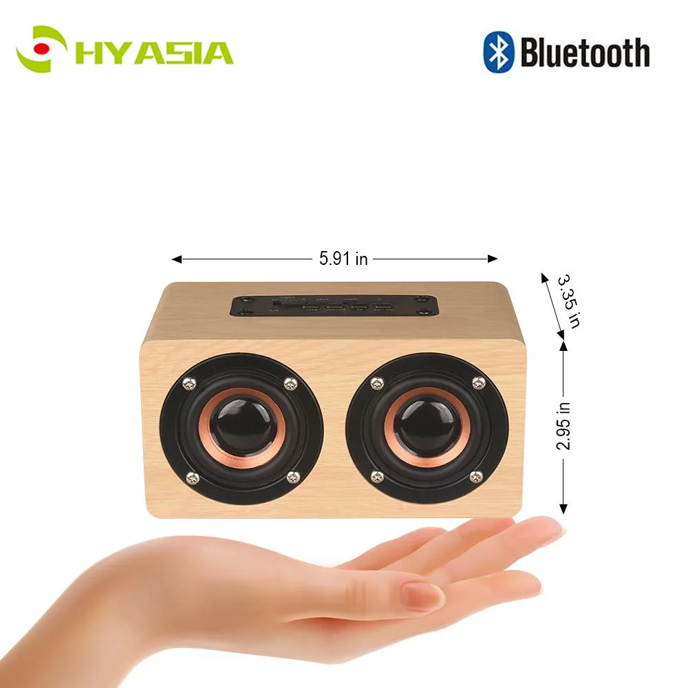 

HYASIA Portable Bluetooth Speaker PC Super Bass Wireless Stereo Speakers Bluetooth Support TF AUX for Phone Computer