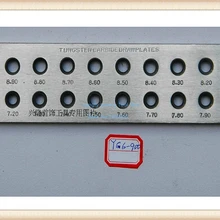 20 отверстия 7,10-9,00 мм отверстие Размеры Вольфрам карбида Drawplates для изготовления драгоценностей полукруглый Форма ничья пластина