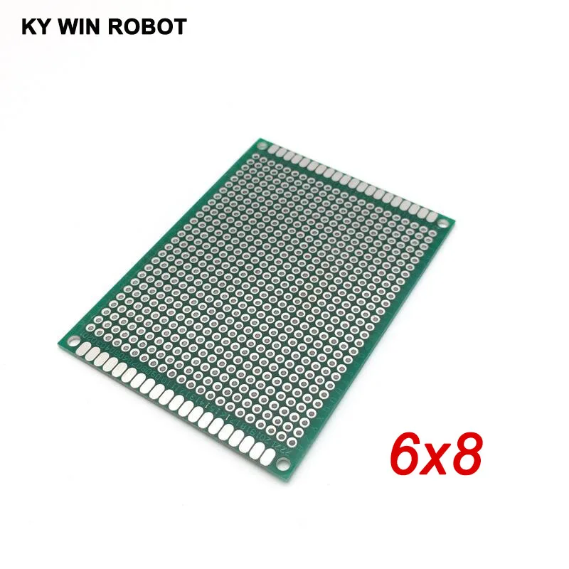 5 шт. 6x8 см 60x80 мм двухсторонний Прототип PCB Универсальный печатная плата для Arduino