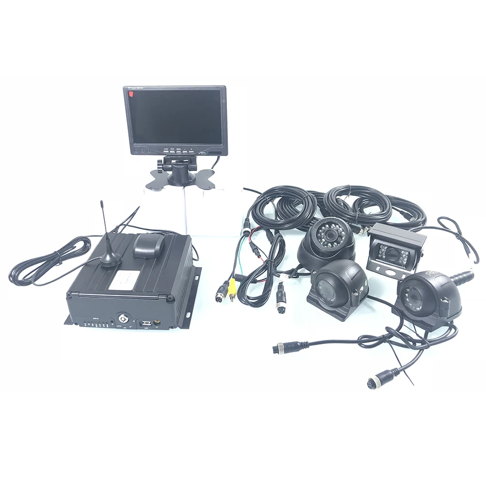 Support 4CH audio and video input 4G GPS Truck Monitoring Suite remote video online Monitoring real-time satellite positioning