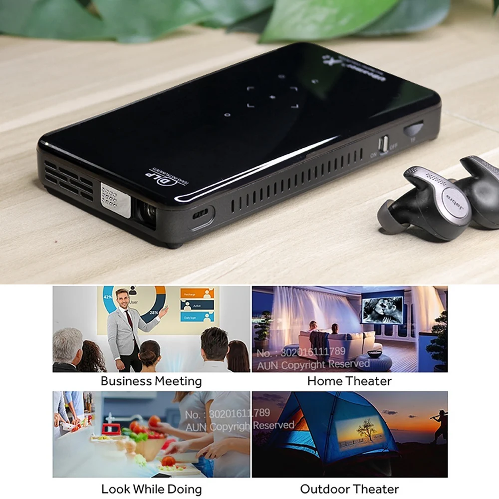 AUN светодиодный проектор X2. 3D Бимер. Встроенный Android, wifi/Bluetooth. Мини-проектор для домашнего кинотеатра. Поддержка 1080P(опционально голос