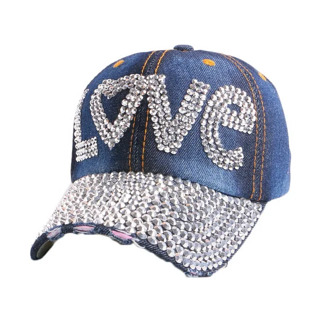 new women novelty baseball cap fashion beauty hats woman girl crystal bling caps 55 59 Cm