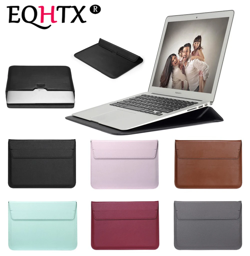 

Leather Envelope Sleeve Bag For Macbook M1 M2 Chip Air Pro Retina 11 12 13 14 15 16 inch Notebook Laptop Cover