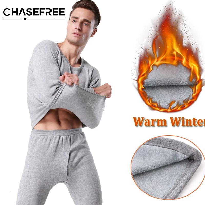 Зимние мужские комплекты термобелья, высокое качество, мужские теплые кальсоны, толстое вельветовое нижнее белье, термобелье для мужчин