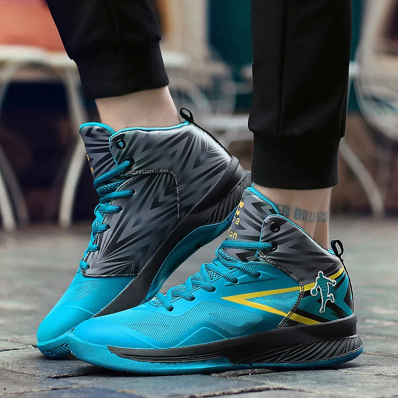 Qzsyog tamaño grande 39-45 transpirable Zapatillas de baloncesto deporte de los hombres Atlético High Top sneakers Botines Air Mesh entrenadores baloncesto Qzsyog tamaño grande 39-45 transpirable Zapatillas de baloncesto deporte de los hombres Atlético High Top sneakers Botines Air Mesh entrenadores baloncesto