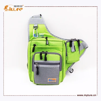 

32*39*12CM iLure Multifunction Waterproof Shoulder Fishing Bag Canvas Carp Fishing Reel Lure Tackle Bag Green/Orange/Black