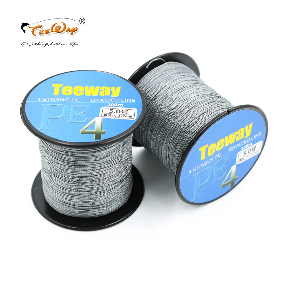 1 قطع 300 متر teeway مزين pe خط الصيد سوبر قوية 4 السواحل ماركة الأسماك سلك لل شبوط الصيد البحري الأسماك حبل الحبل بيكي